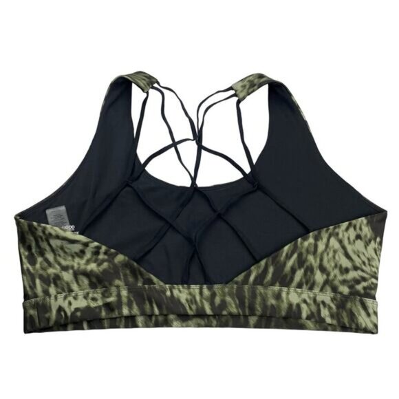 GOOD AMERICAN Wild Night Sports Bra Sz 6 Jungle Leopard Print - Picture 5 of 9